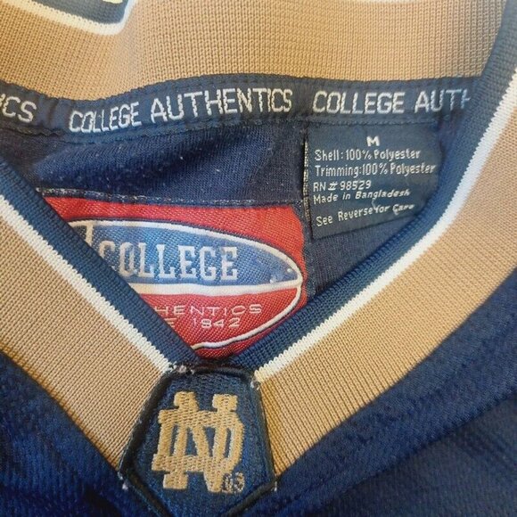 Vintage CA College Authentics Notre Dame Basketball Jersey Mens Size M #32 Blue - Picture 3 of 7